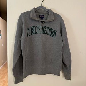 Oregon Ducks grey half zip sweatshirt